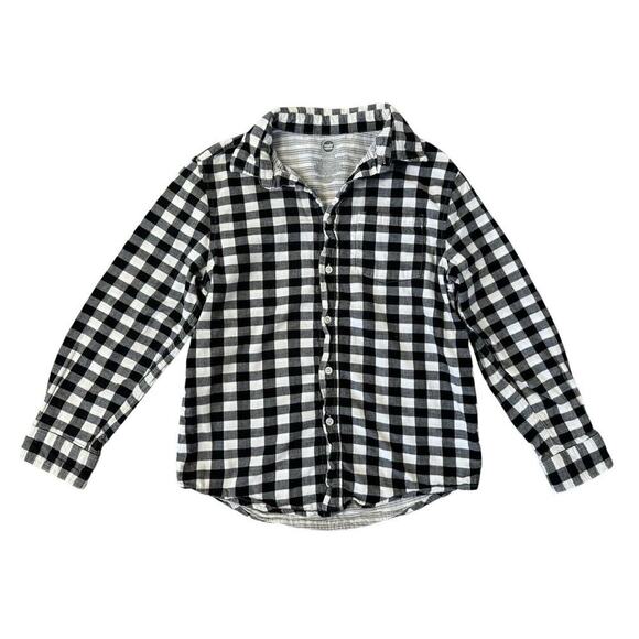 ROLLING STONES 70s Rock Retro Vintage Upcycled Plaid Flannel Kids Shirt L 10/12 - Picture 3 of 10